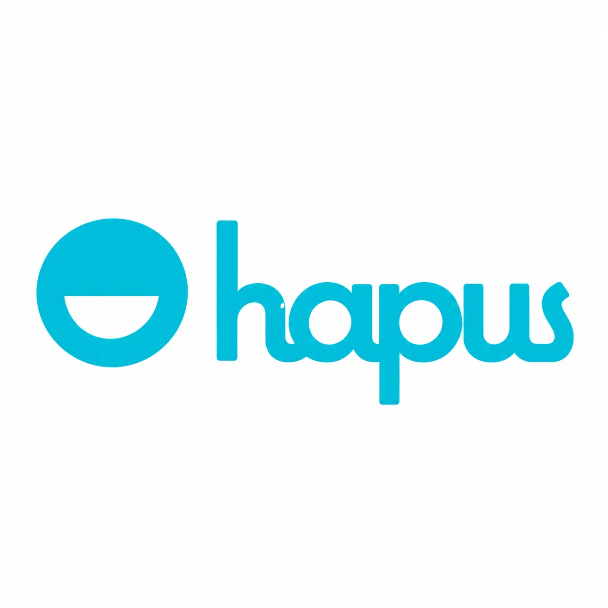 cyan hapus logo on white square cyan hapus logo on white square